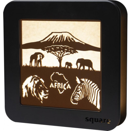 Square Standbild LED Africa , kolonial/ocker  29 x 29 x 5,5 cm