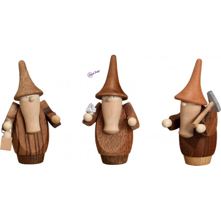 Berggnome, 3er Set 8cm