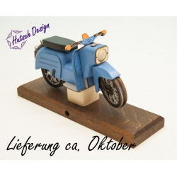 Räuchermoped Simson Schwalbe blau 28x8x14,5cm