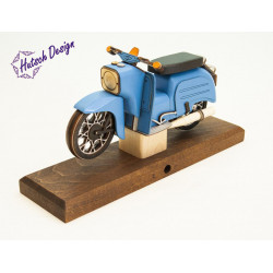 Räuchermoped Simson Schwalbe blau 28x8x14,5cm