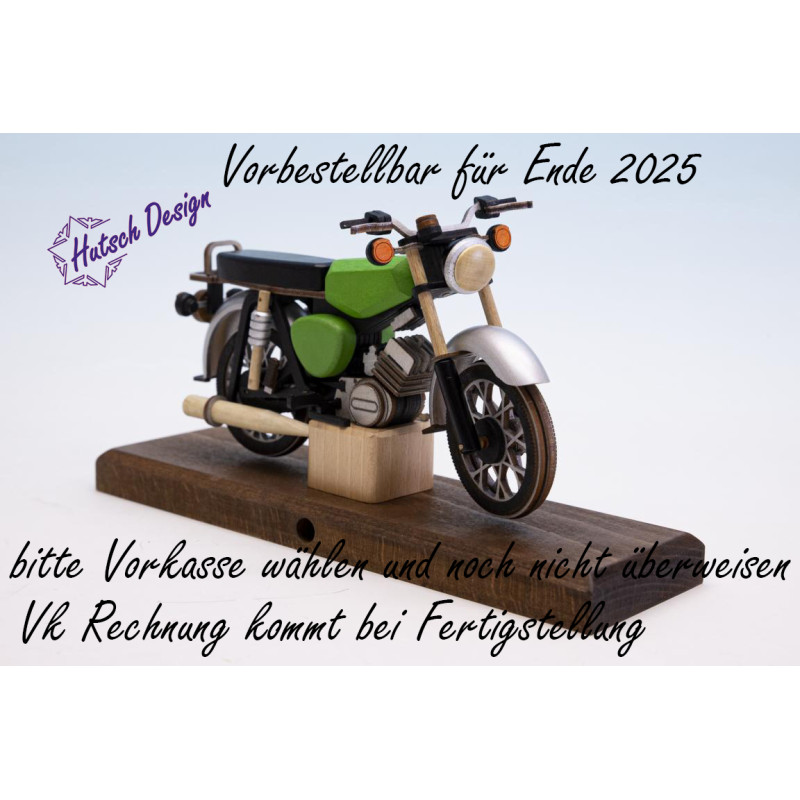 Räuchermoped Simson S51 hellgrün 28x8x14,5cm