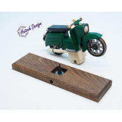 Billardgrüne Schwalbe Räuchermoped Simson  28x8x14,5cm