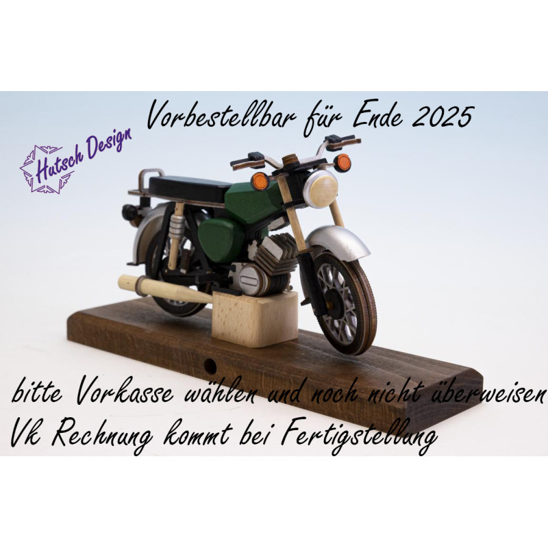 Billardgrüne S51 Räuchermoped Simson  28x8x14,5cm